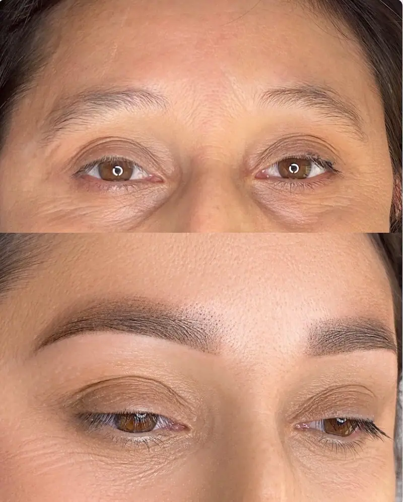 Cejas, vista de cerca