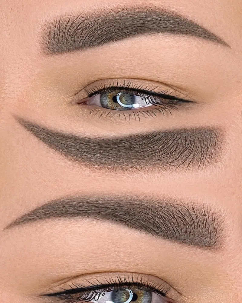 Cejas con micropigmentación