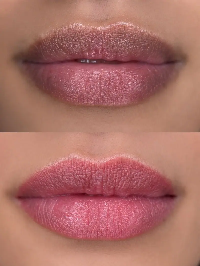 Labios recién terminados