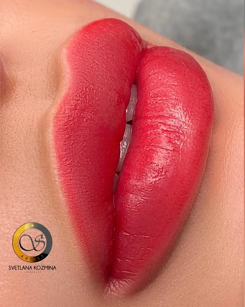 Labios, acabado suave